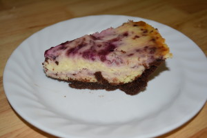 A delicious slice of gluten free cheesecake!