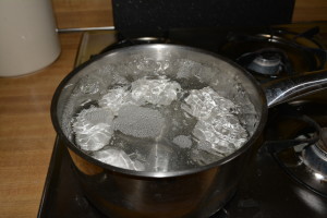 Once water has boiled, allow eggs to continue to be heated for 10 minutes.