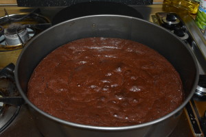 Bake cake in a 9-inch springform pan.