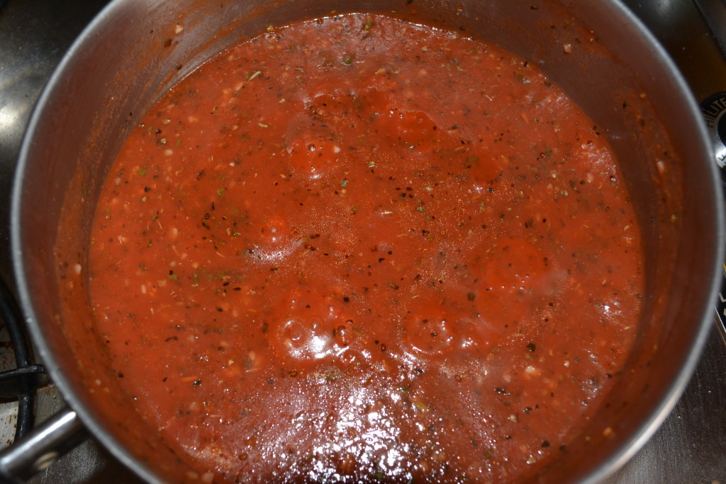 My homemade tomato sauce.