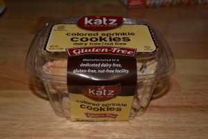 Katz sprinkled cookies are dairy and gluten free.