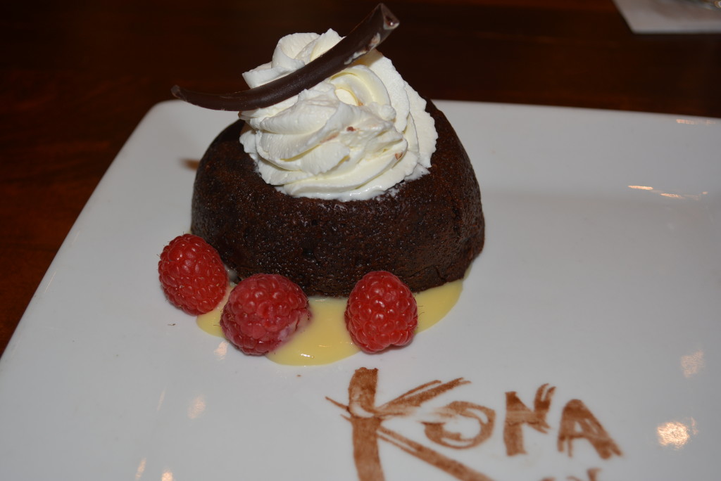 Kona Cafe's gluten free chocolate torte.