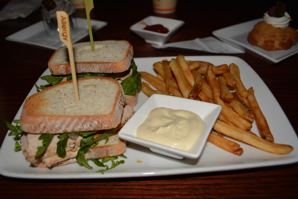 Gluten free turkey sandwich from our spring trip to Disney.