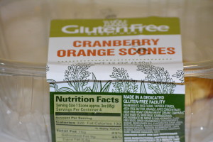 Whole Foods Gluten Free Cranberry Orange Scones
