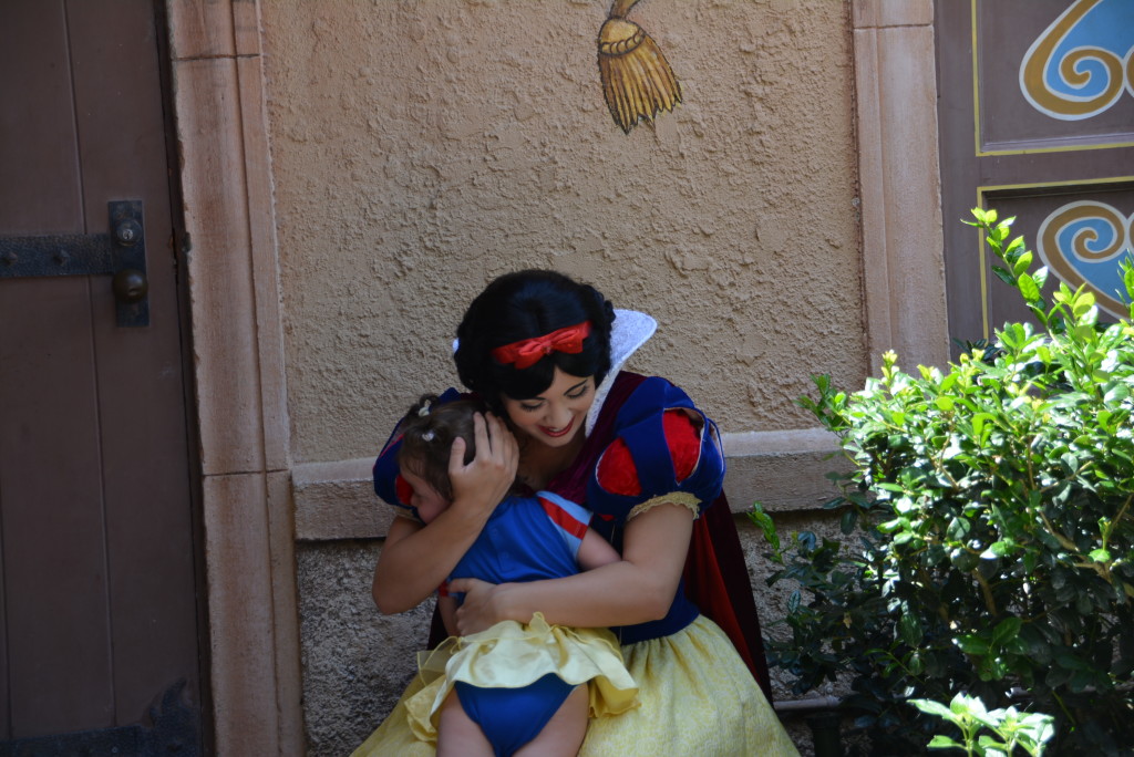 Our little Snow White giving her favorite princess some love!