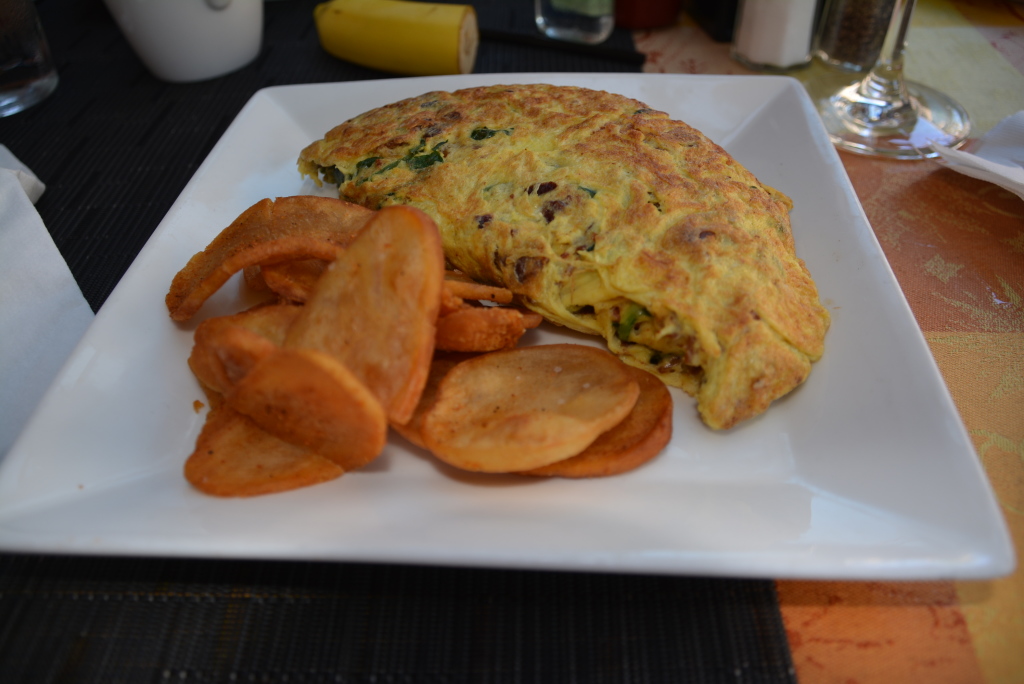 Scion's omelet with breakfast potatoes.