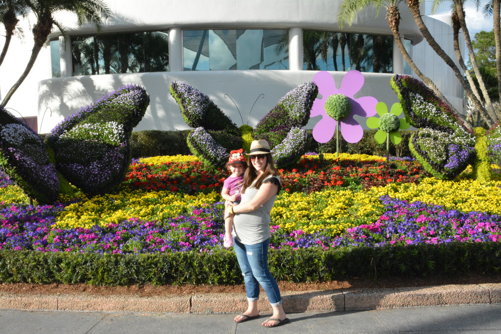 Mommy & little one love by the butterfly topiaries!