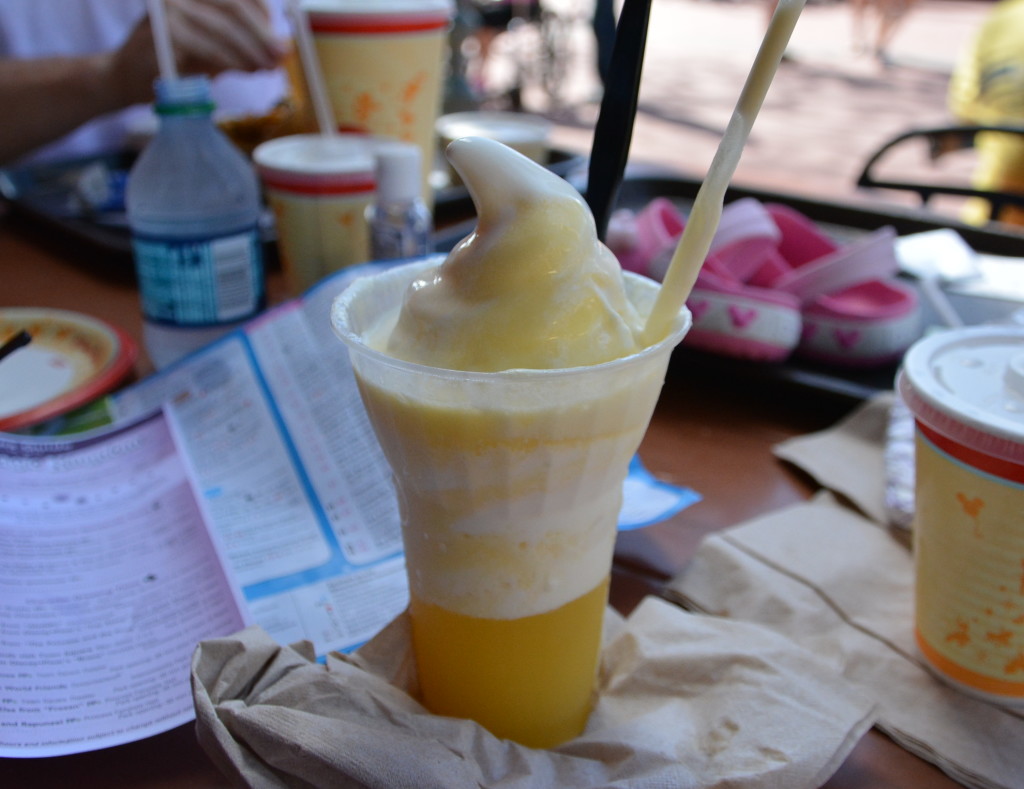 Gluten free Dole Whip, pineapple/vanilla swirl in pineapple juice!